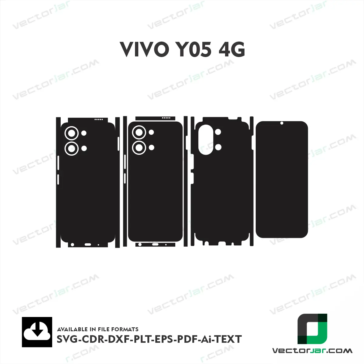 Vivo Y05 4G Skin Vector Template Cutting File