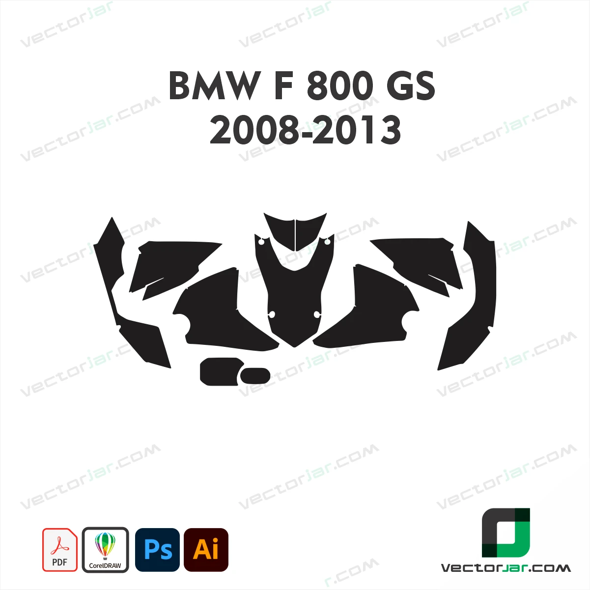 BMW F 800 GS (2008-2013) 2 PPF & Wrap Template