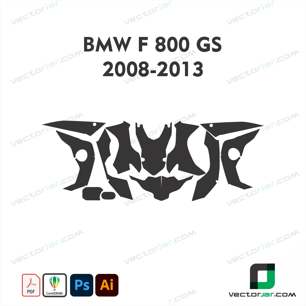BMW F 800 GS (2008-2013) PPF & Wrap Template
