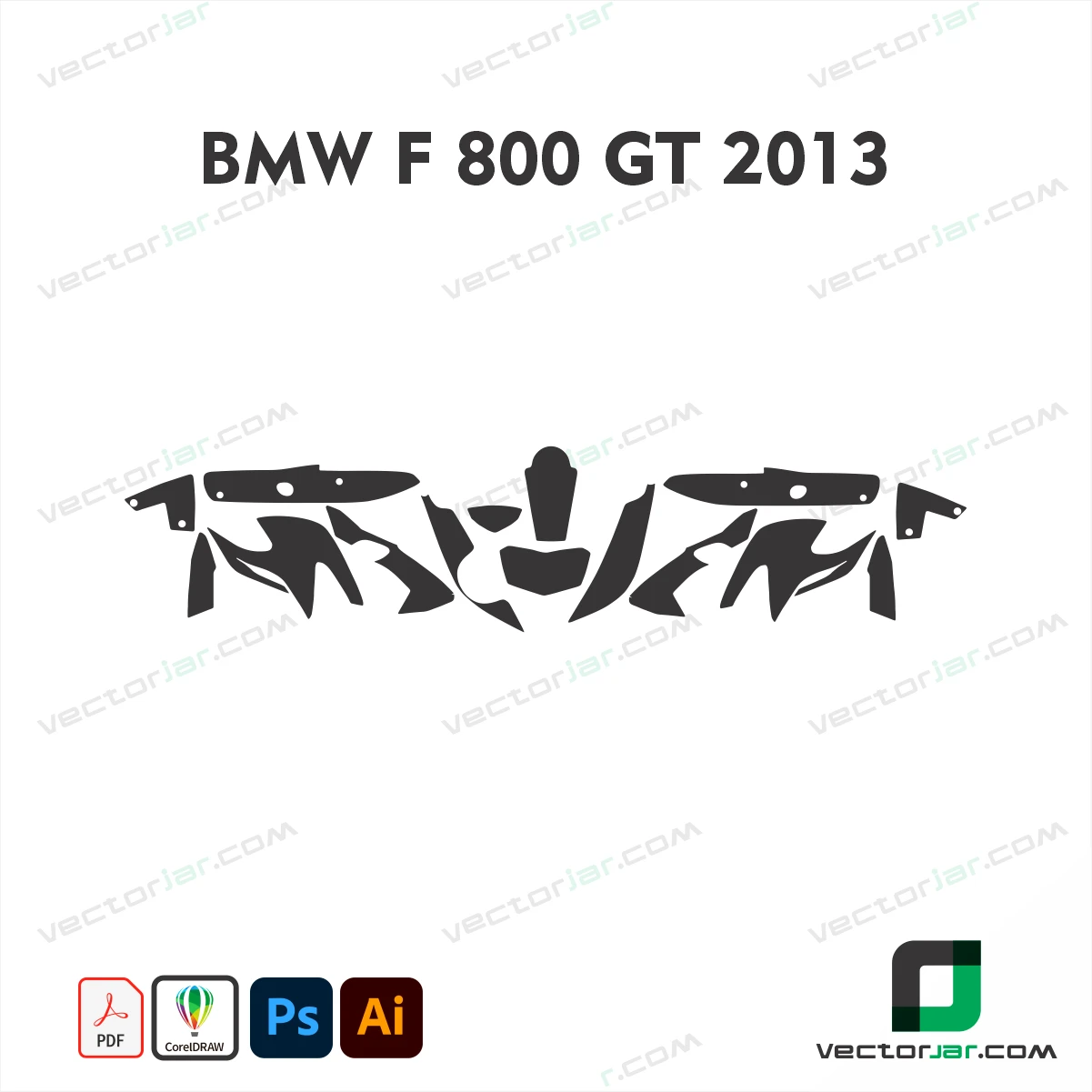 BMW F 800 GT 2013 PPF & Wrap Template
