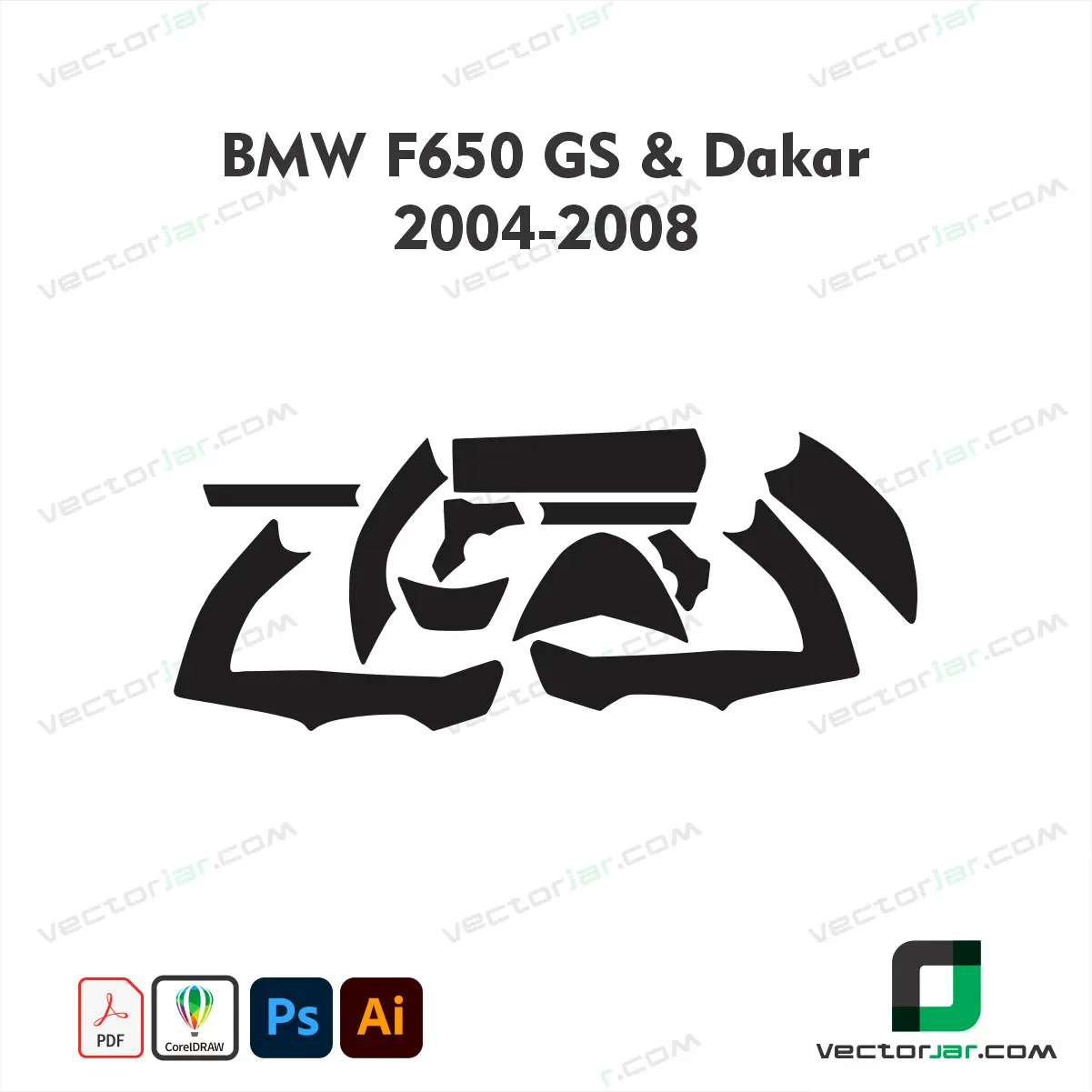 BMW F650 GS & Dakar (2004-2008) PPF & Wrap Template
