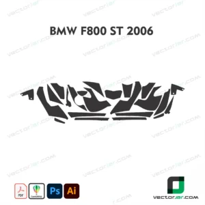 BMW F800 ST 2006 Motorcycle Paint Protection Film and Vinyl Wrap Vector Template