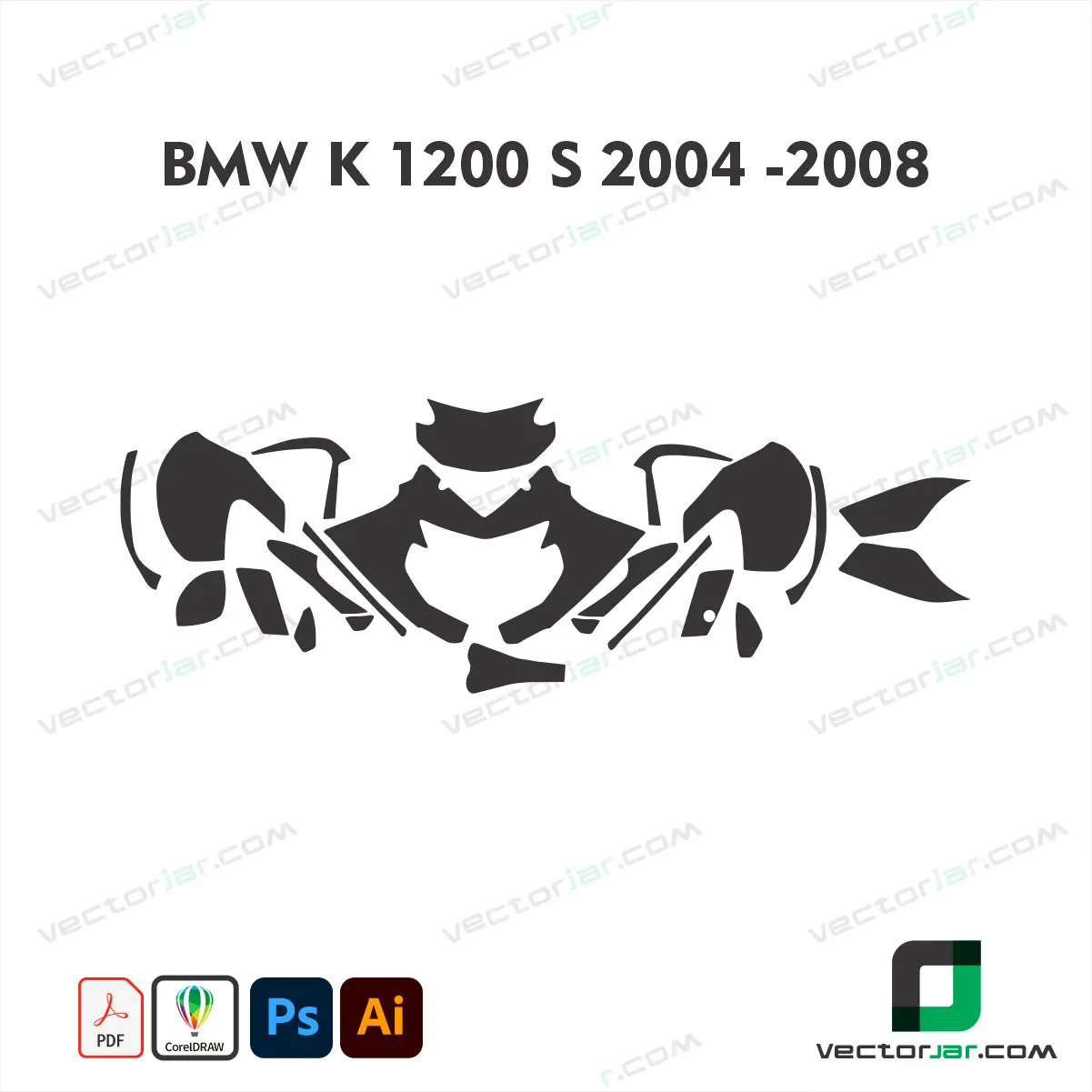 BMW K1200 S 2004-2008 PPF & Wrap Template