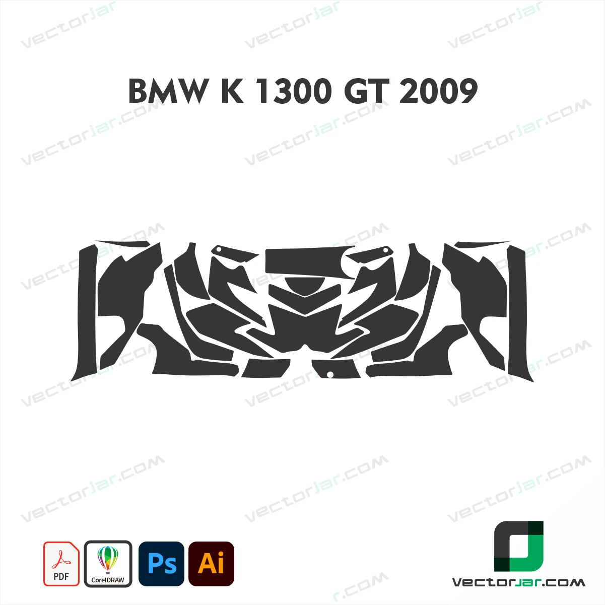 BMW K1300 GT 2009 PPF & Wrap Template
