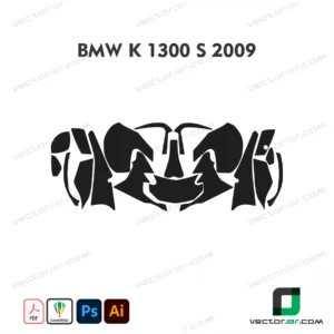 BMW K1300 S 2009 Motorcycle Paint Protection Film and Vinyl Wrap Vector Template