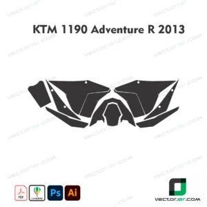 KTM RC8 2008 Motorcycle Paint Protection Film and Vinyl Wrap Vector Template