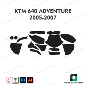 KTM 640 Adventure 2005-2007 PPF & Wrap Template