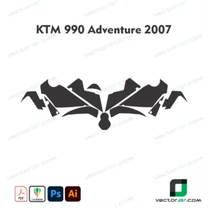 KTM 990 Adventure 2007 Motorcycle Paint Protection Film and Vinyl Wrap Vector Template