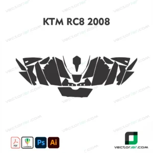 KTM RC8 2008 Motorcycle Paint Protection Film and Vinyl Wrap Vector Template