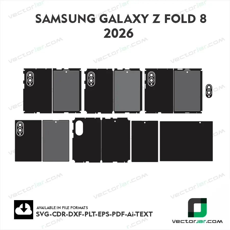 Samsung Galaxy Z Fold 8 Skin Vector Template