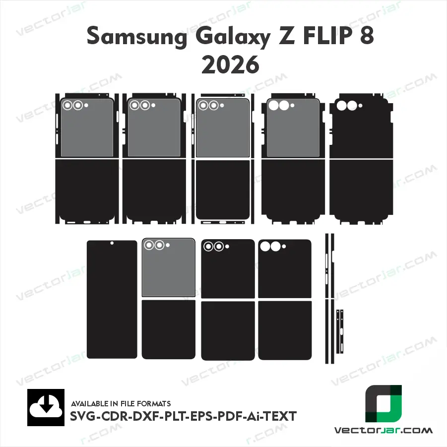 Samsung Galaxy Z Flip 8 Skin Vector Template