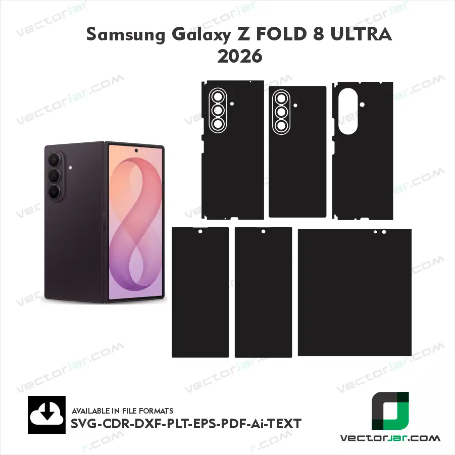 Samsung Galaxy Z Fold 8 Ultra Skin Vector Template
