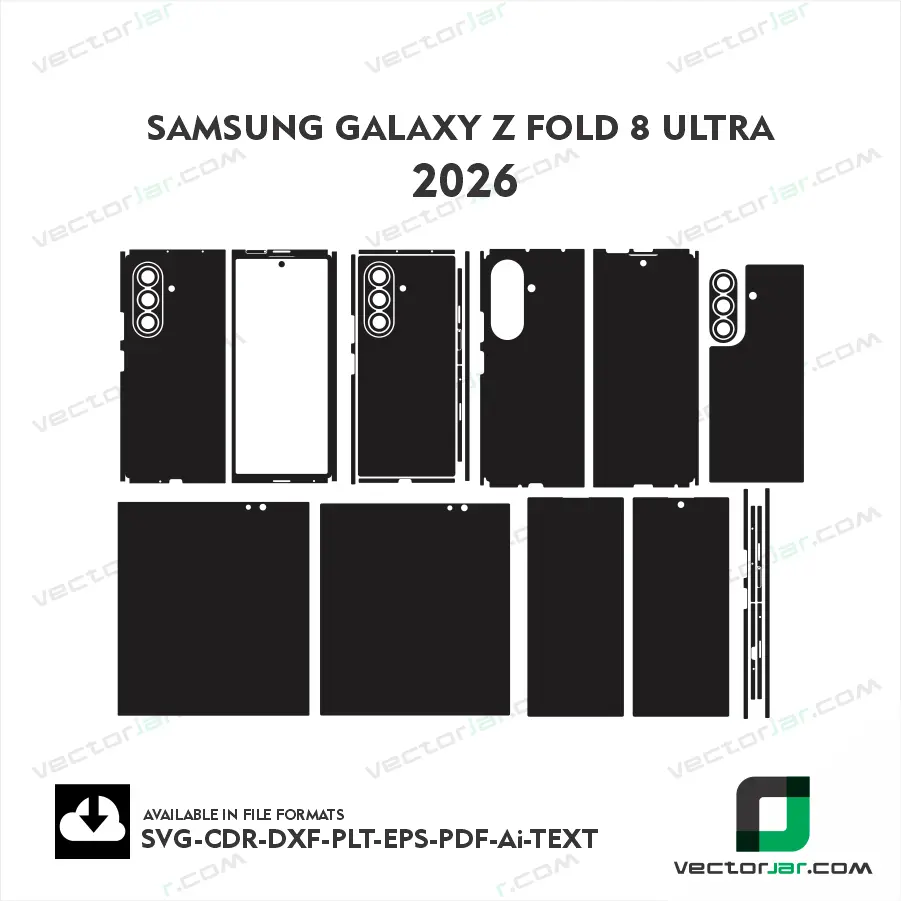 samsung galaxy z fold 8 ultra skin vector template
