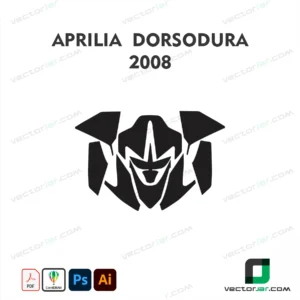 Aprilia Dorsoduro 2008 Motorcycle Paint Protection Film and Vinyl Wrap Vector Template