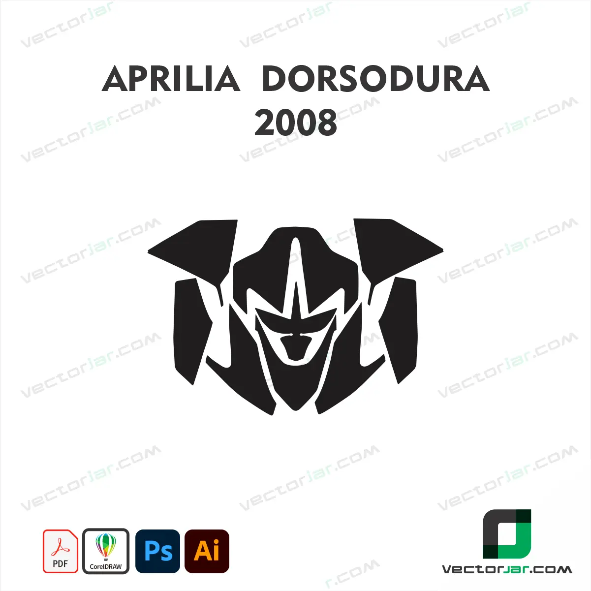 Aprilia Dorsoduro 2008 Motorcycle Paint Protection Film and Vinyl Wrap Vector Template