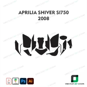 Aprilia Shiver SL750 2008 Motorcycle Paint Protection Film and Vinyl Wrap Vector Template