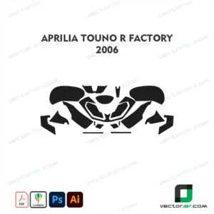 Aprilia Tuono R Factory 2006 Motorcycle Paint Protection Film and Vinyl Wrap Vector Template