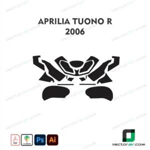 Aprilia Tuono R 2006 Motorcycle Paint Protection Film and Vinyl Wrap Vector Template