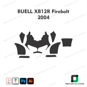 Buell XB12R Firebolt 2004 Motorcycle Paint Protection Film and Vinyl Wrap Vector Template