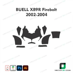 Buell XB9R Firebolt 2002-2004 Motorcycle Paint Protection Film and Vinyl Wrap Vector Template