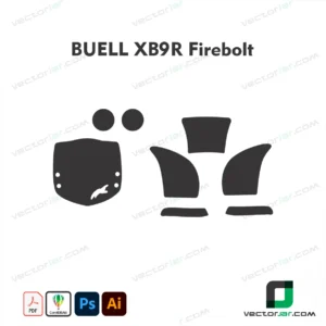 Buell XB9R Firebolt Motorcycle Paint Protection Film and Vinyl Wrap Vector Template