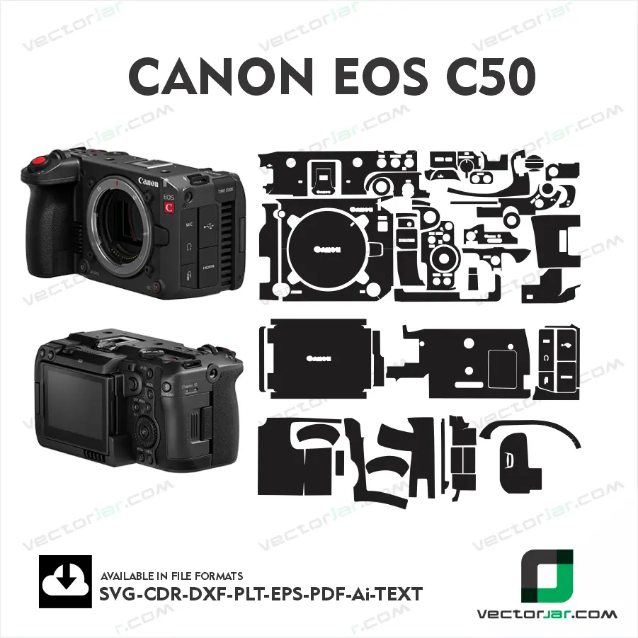 Canon EOS C50 Exact Fit Camera Skin Vector Template