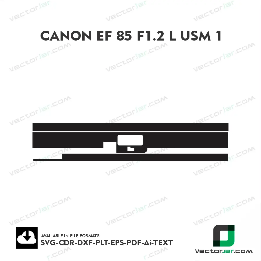 Canon EF 85 F1.2 L USM Exact Fit Lens Skin Vector Template
