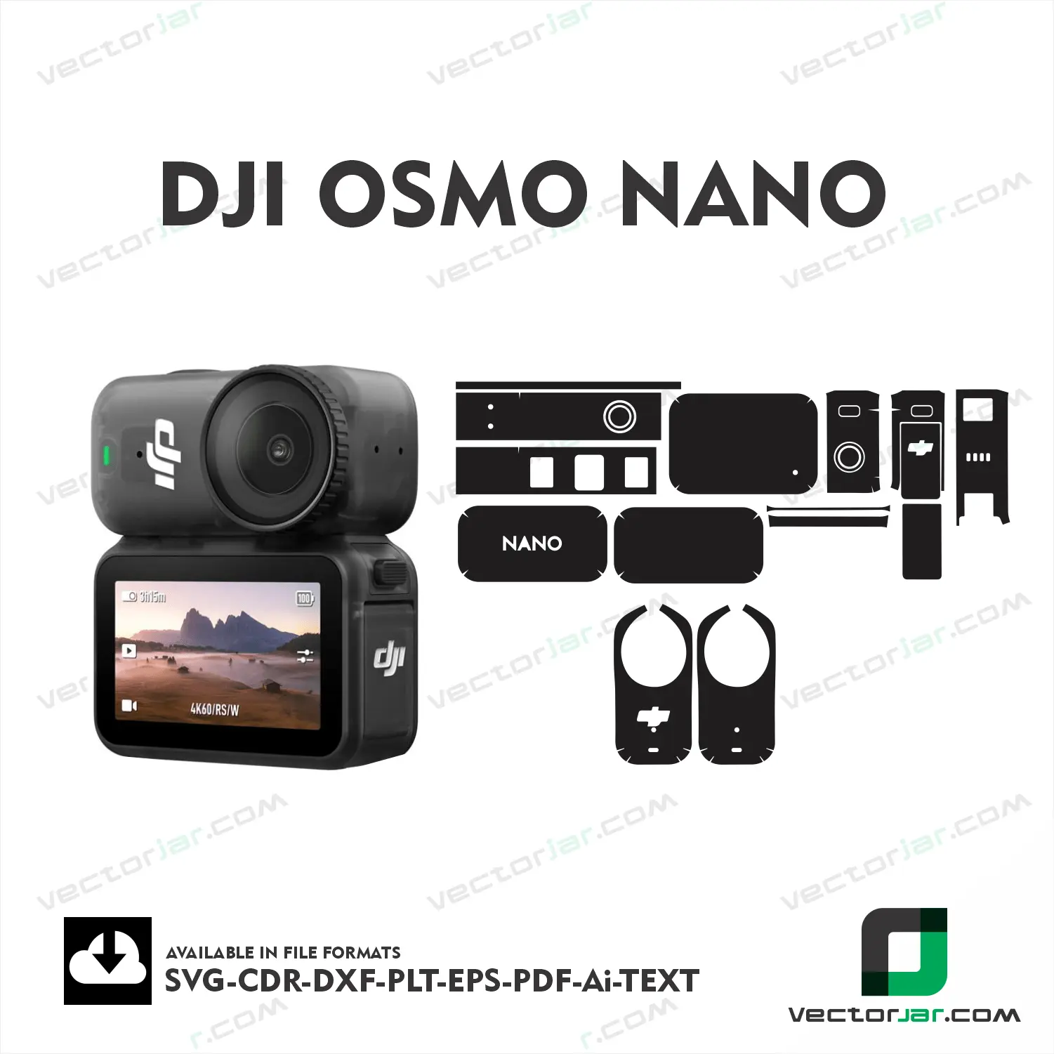 DJI Osmo Nano Camera Skin Vector Template