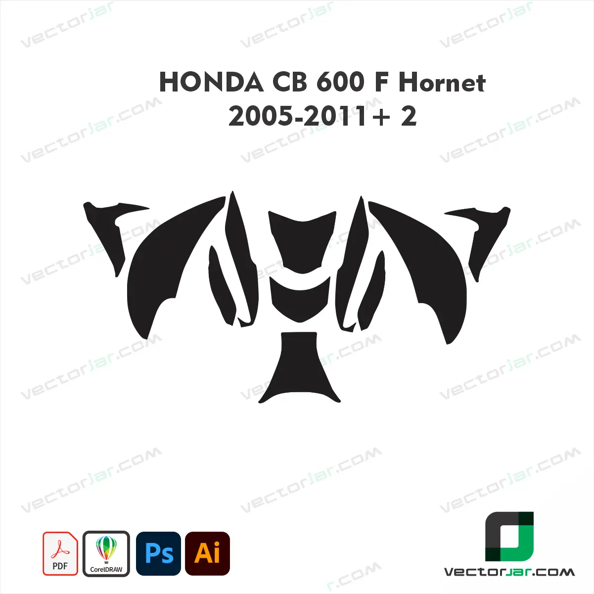 Honda CB600F Hornet 2005-2011+2 Skin Template