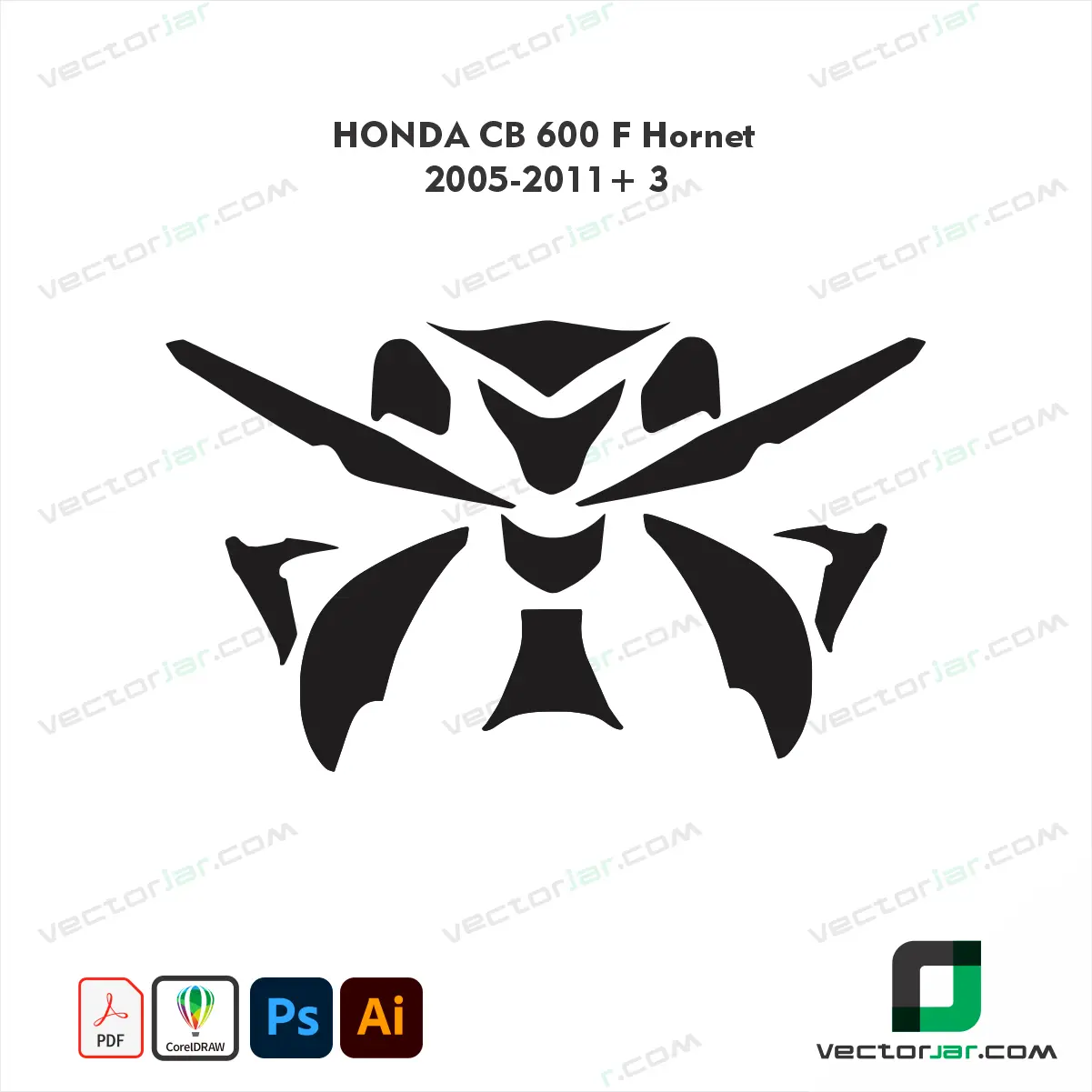 Honda CB600F Hornet 2005-2011+3 Skin Template