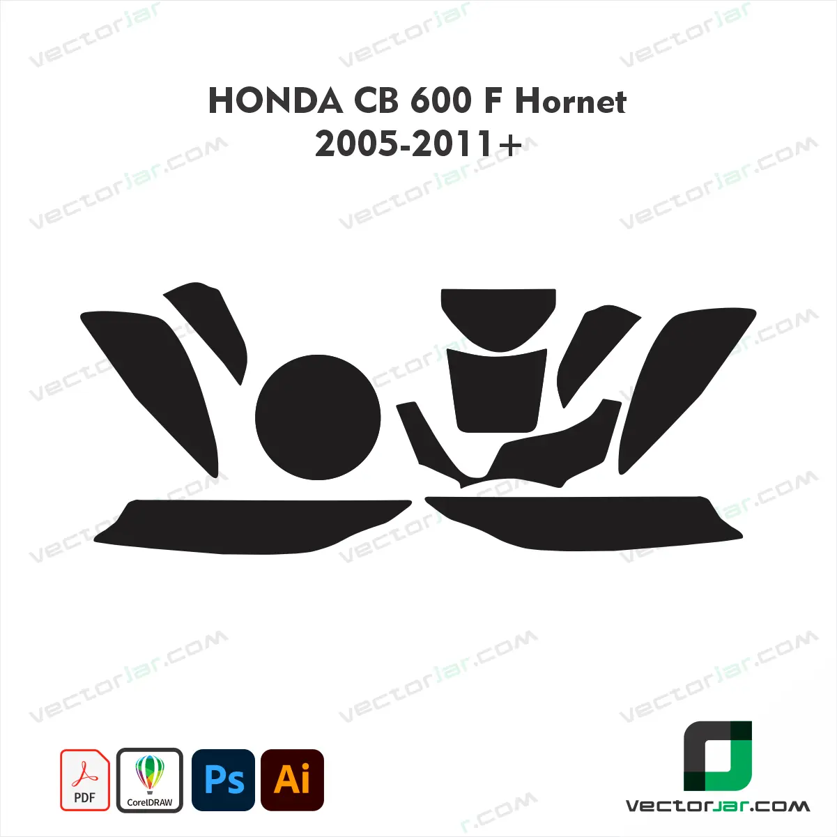 Honda CB600F Hornet 2005-2011 Skin Template