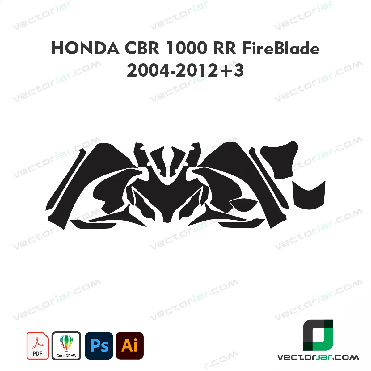 Honda CBR1000RR FireBlade 2004-2012+3 Skin Template