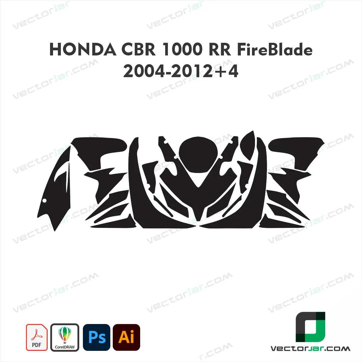 Honda CBR1000RR FireBlade 2004-2012+4 Skin Template