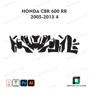 Honda CBR600RR 2005-2013+4 Skin Template