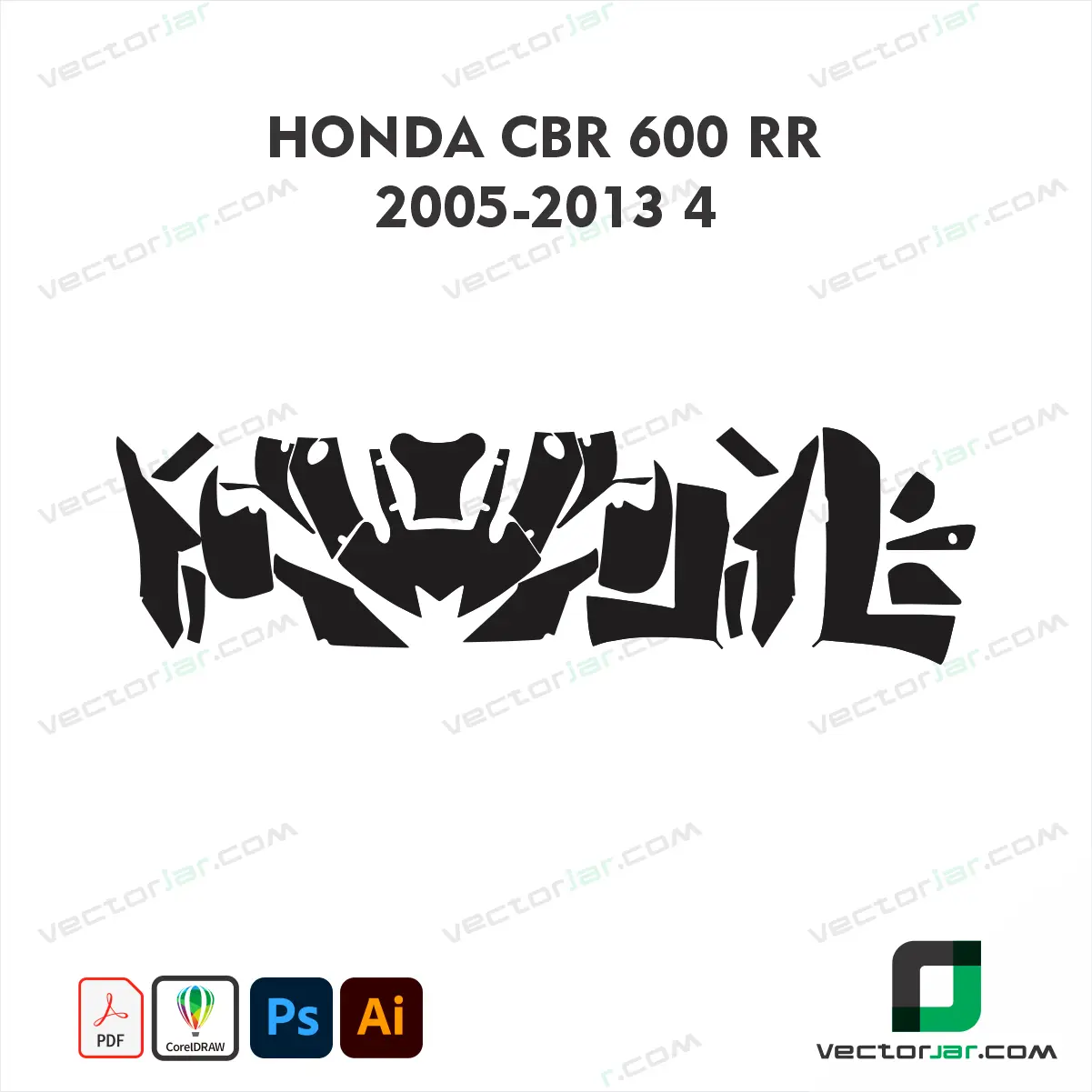 Honda CBR600RR 2005-2013+4 Skin Template
