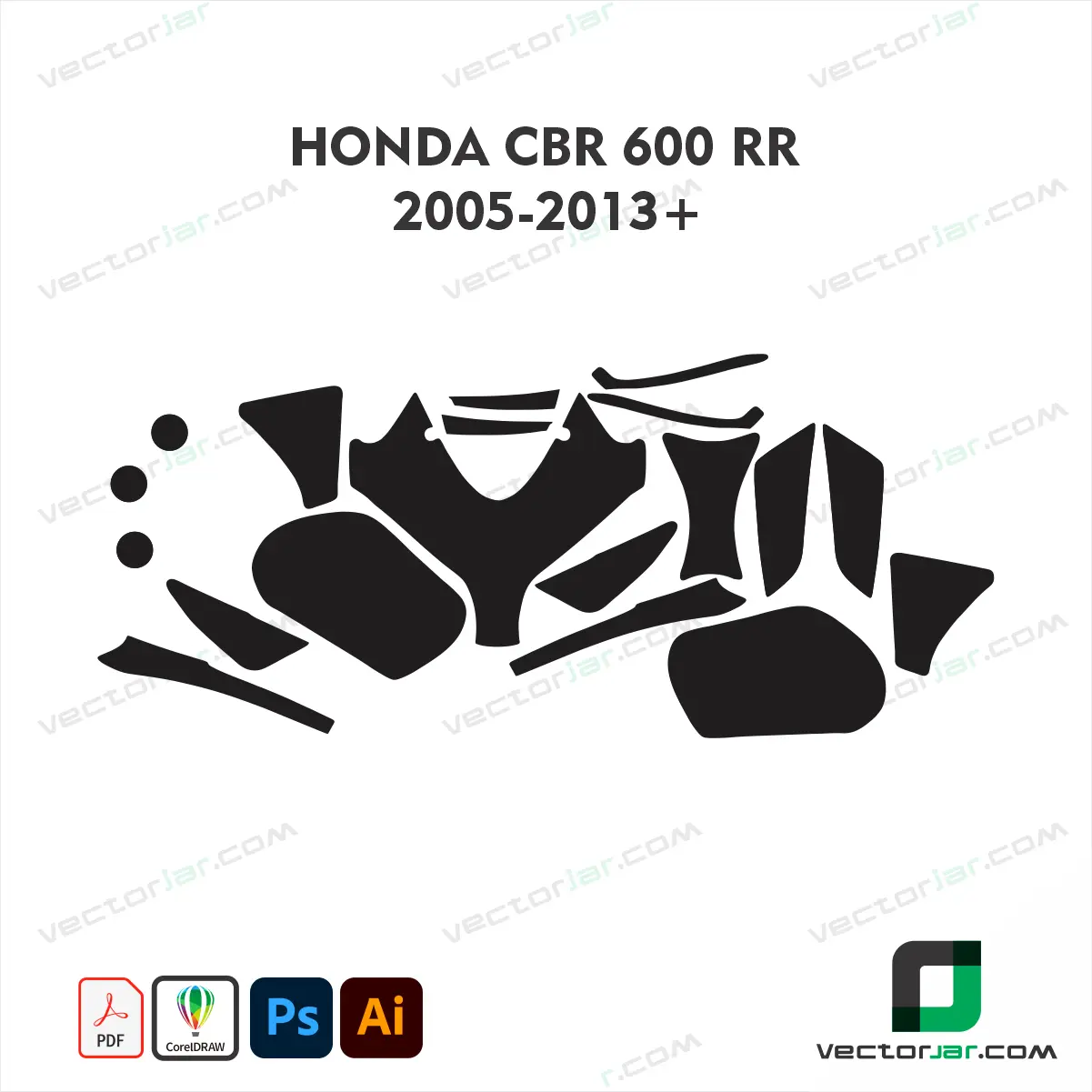 Honda CBR600RR 2005-2013+ Skin Template