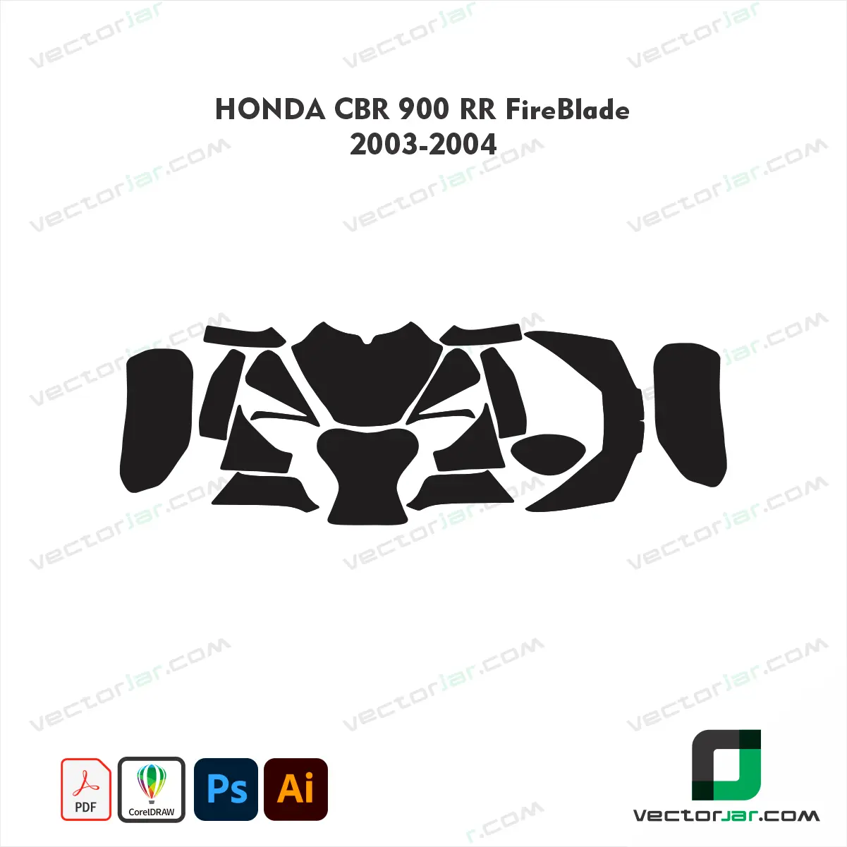 Honda CBR900RR FireBlade 2003-2004 Skin Template