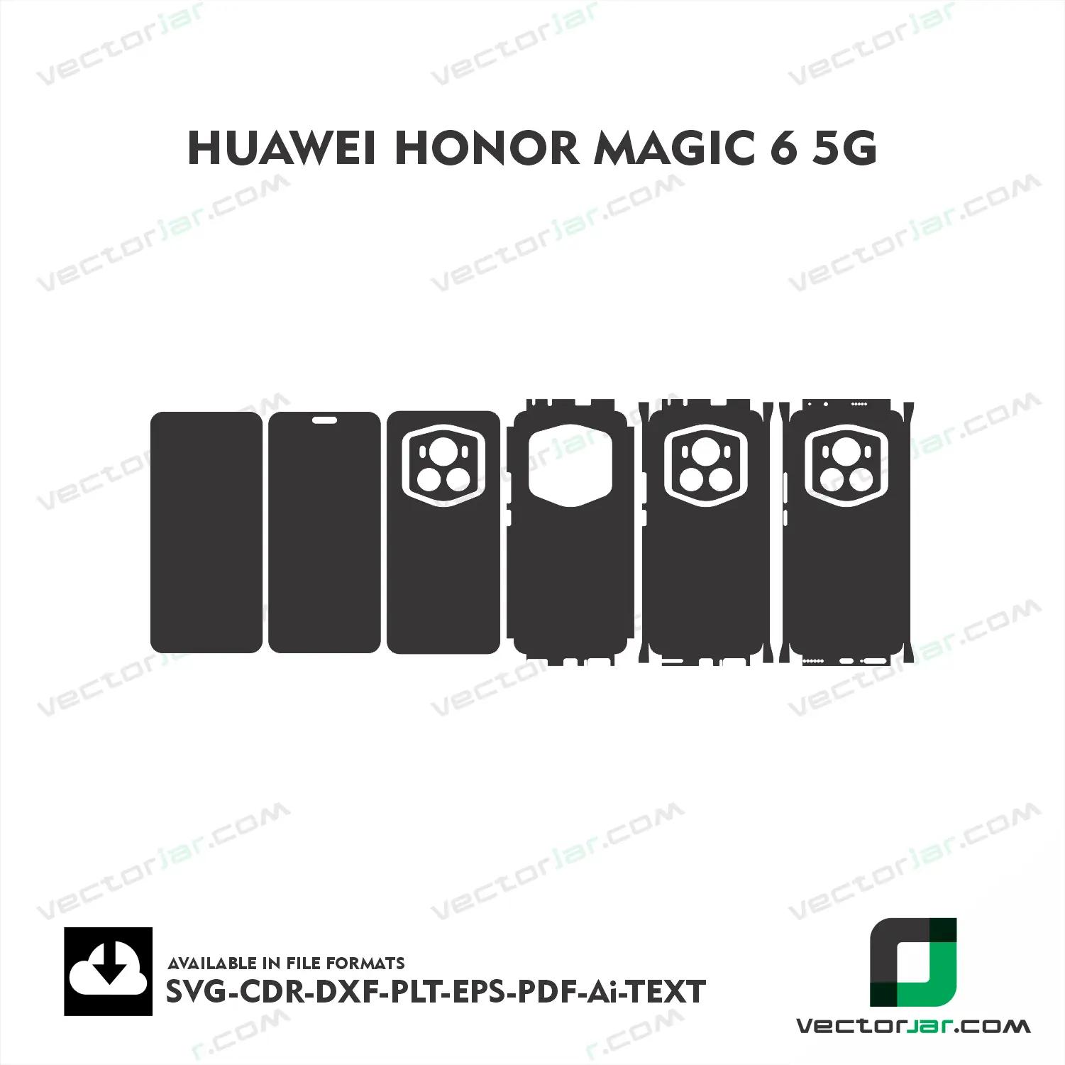 Honor Magic 6 5G Exact Fit Mobile Skin Vector Template