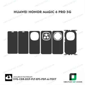 Honor Magic 6 Pro 5G Exact Fit Mobile Skin Vector Template