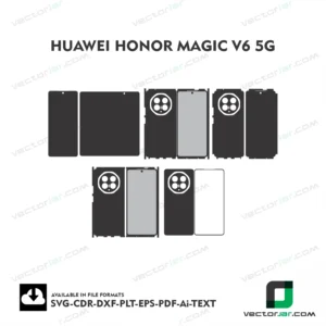 Honor Magic V6 5G Exact Fit Mobile Skin Vector Template