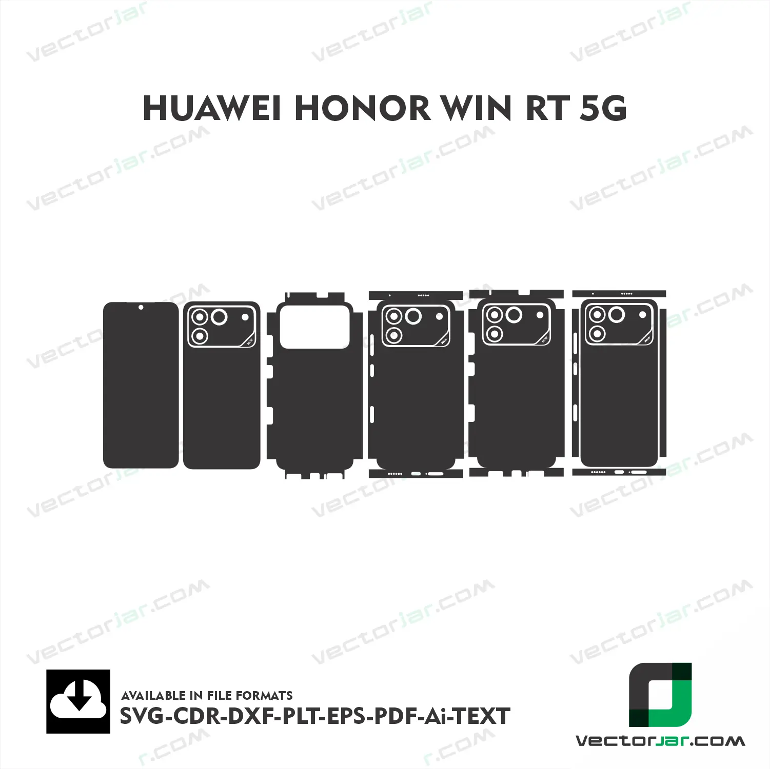 Honor Win RT 5G Exact Fit Mobile Skin Vector Template