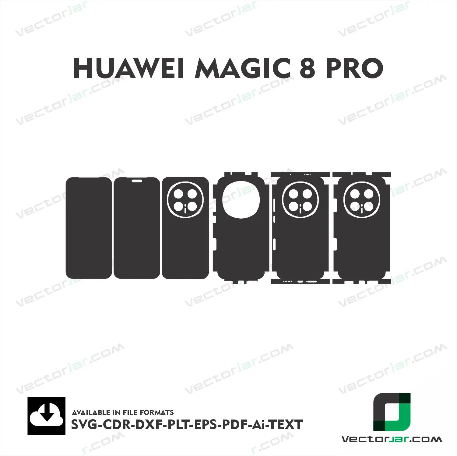 Huawei Magic 8 Pro Exact Fit Mobile Skin Vector Template
