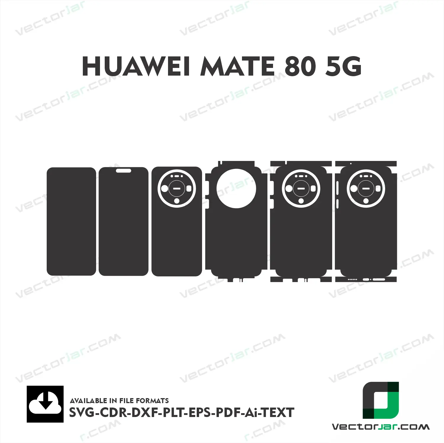 Huawei Mate 80 5G Exact Fit Mobile Skin Vector Template