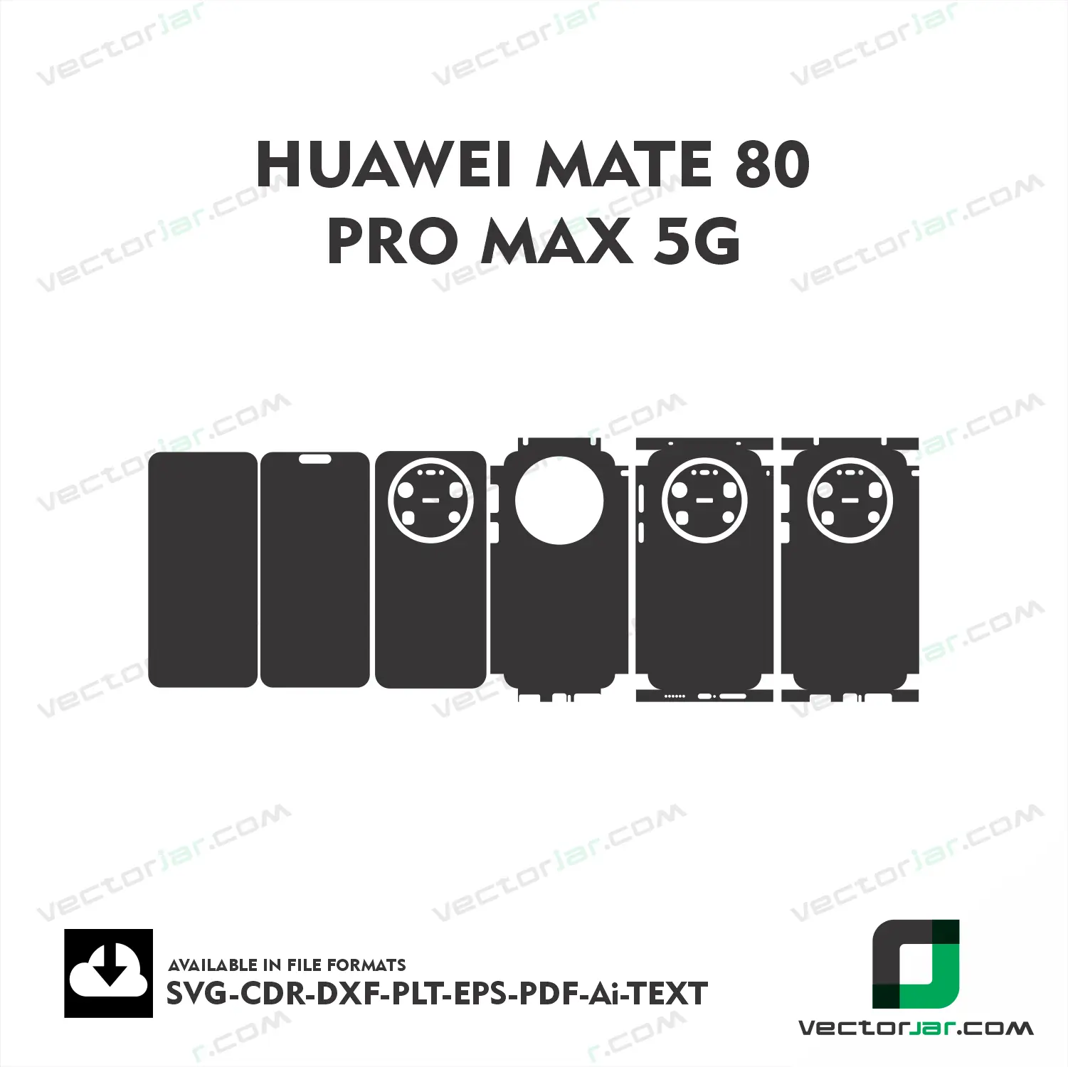 Huawei Mate 80 Pro Max 5G Exact Fit Mobile Skin Vector Template