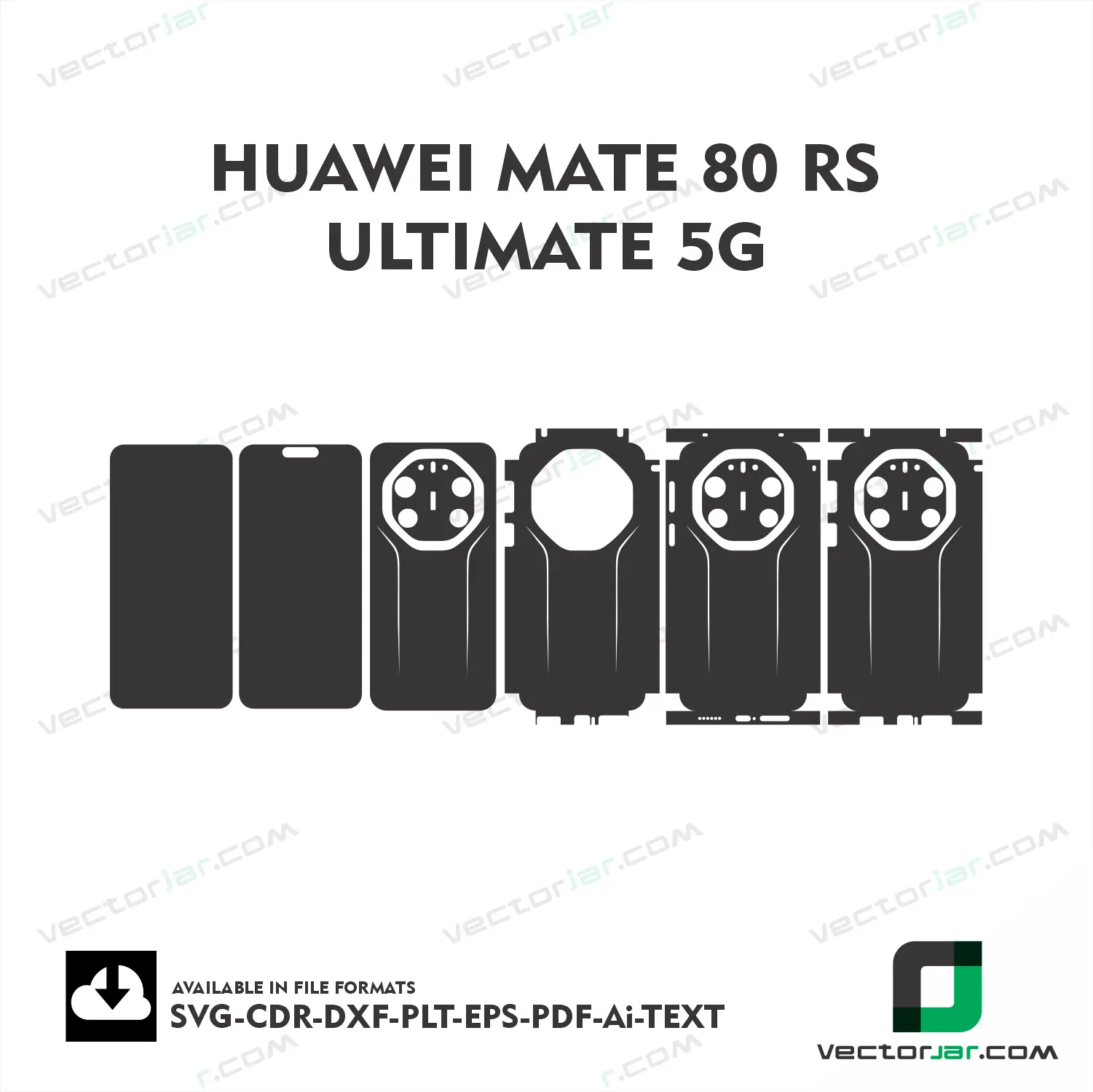 Huawei Mate 80 RS Ultimate 5G Exact Fit Mobile Skin Vector Template