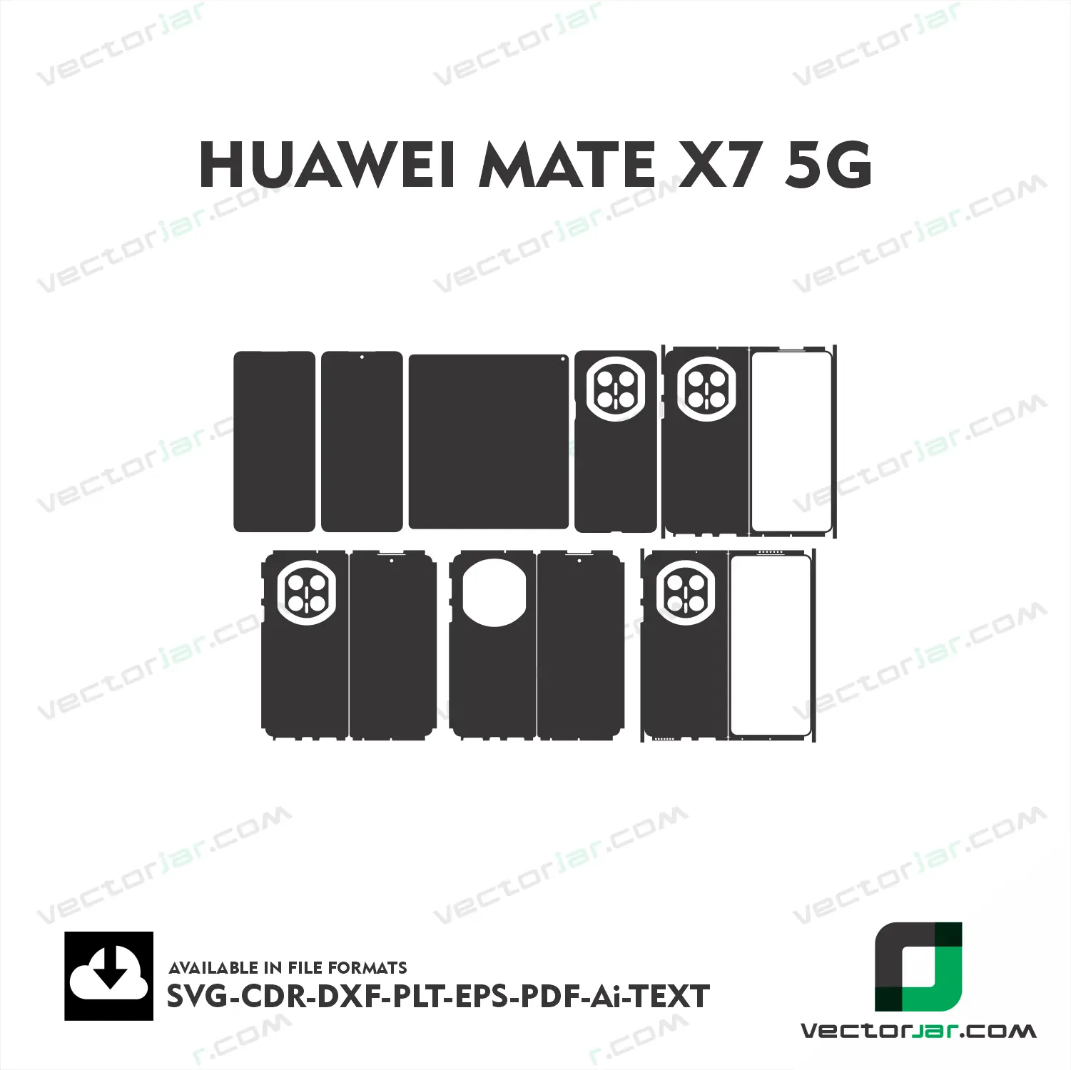 Huawei Mate X7 5G Exact Fit Mobile Skin Vector Template