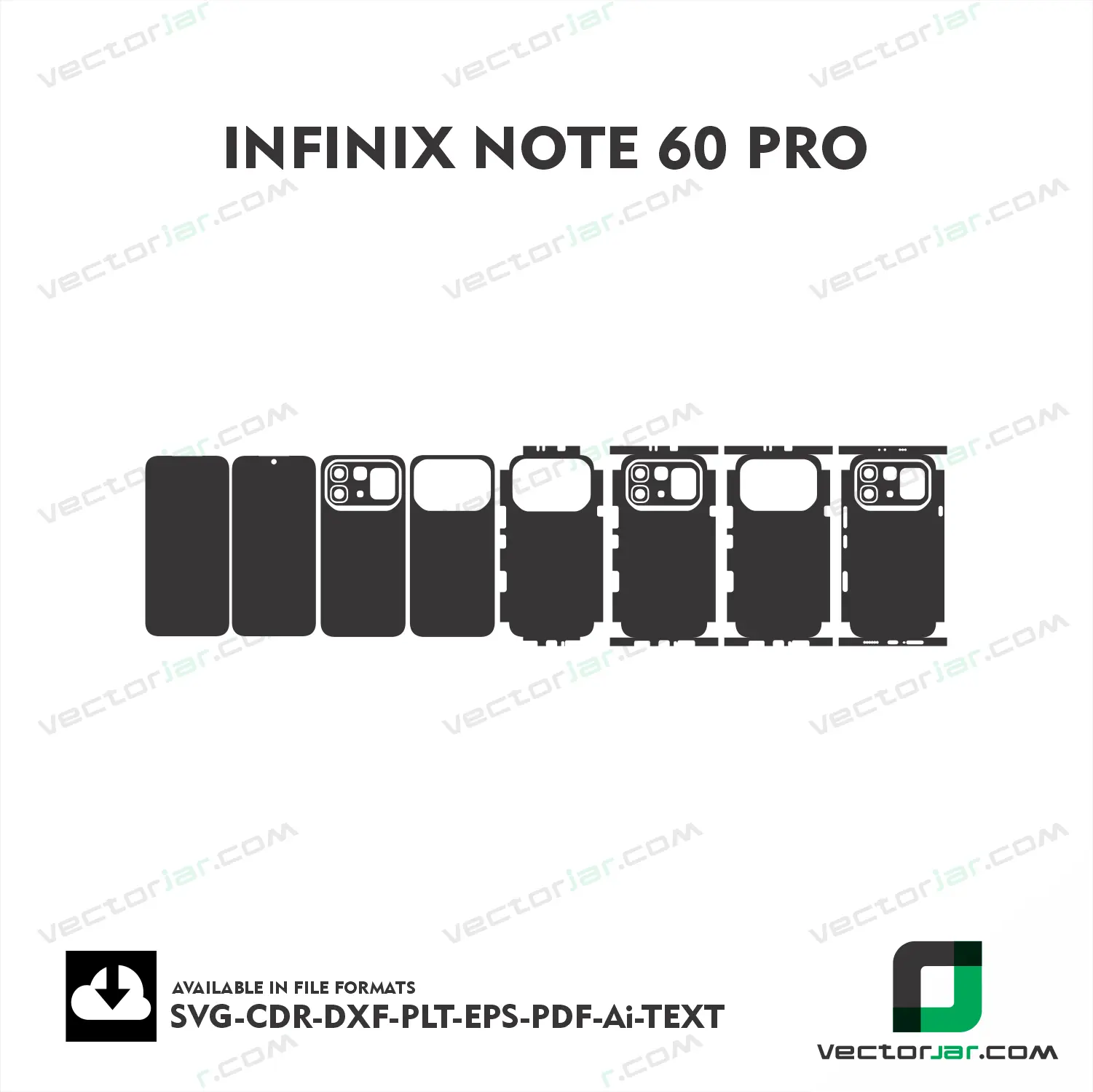 Infinix Note 60 Pro Exact Fit Mobile Skin Vector Template