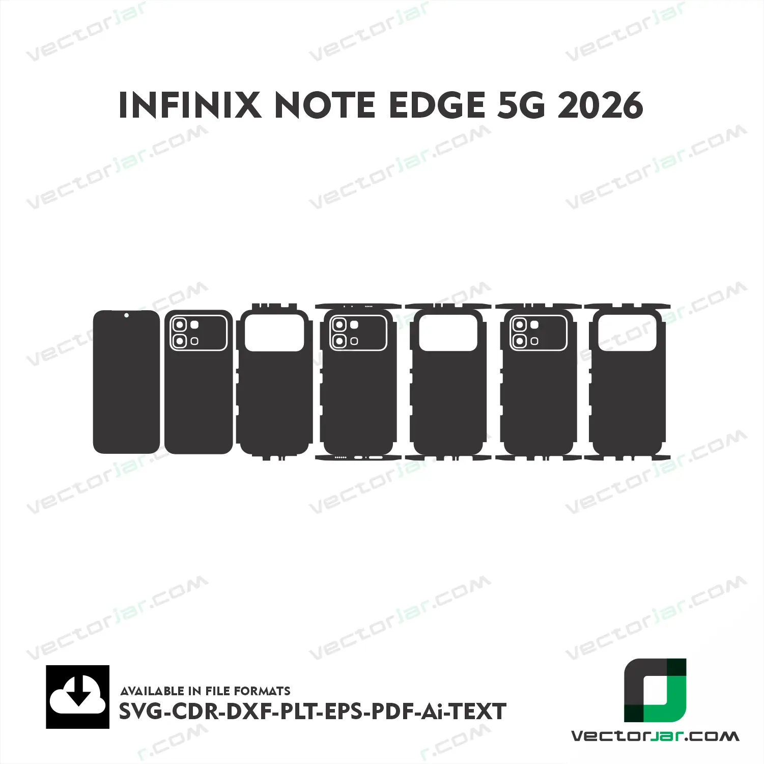 Infinix Note Edge 5G 2026 Exact Fit Mobile Skin Vector Template