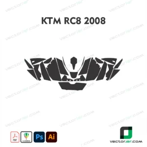 KTM RC8-R 2009 Motorcycle Paint Protection Film and Vinyl Wrap Vector Template