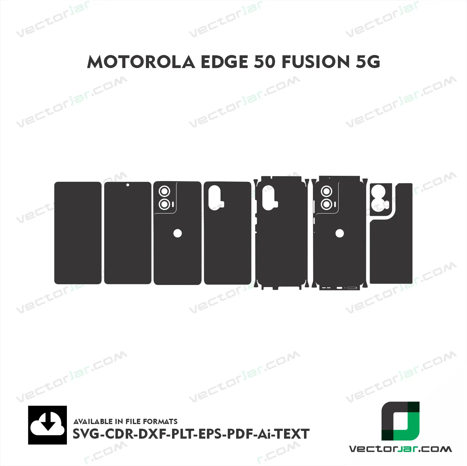 Motorola Edge 50 Fusion 5G Exact Fit Mobile Skin Vector Template
